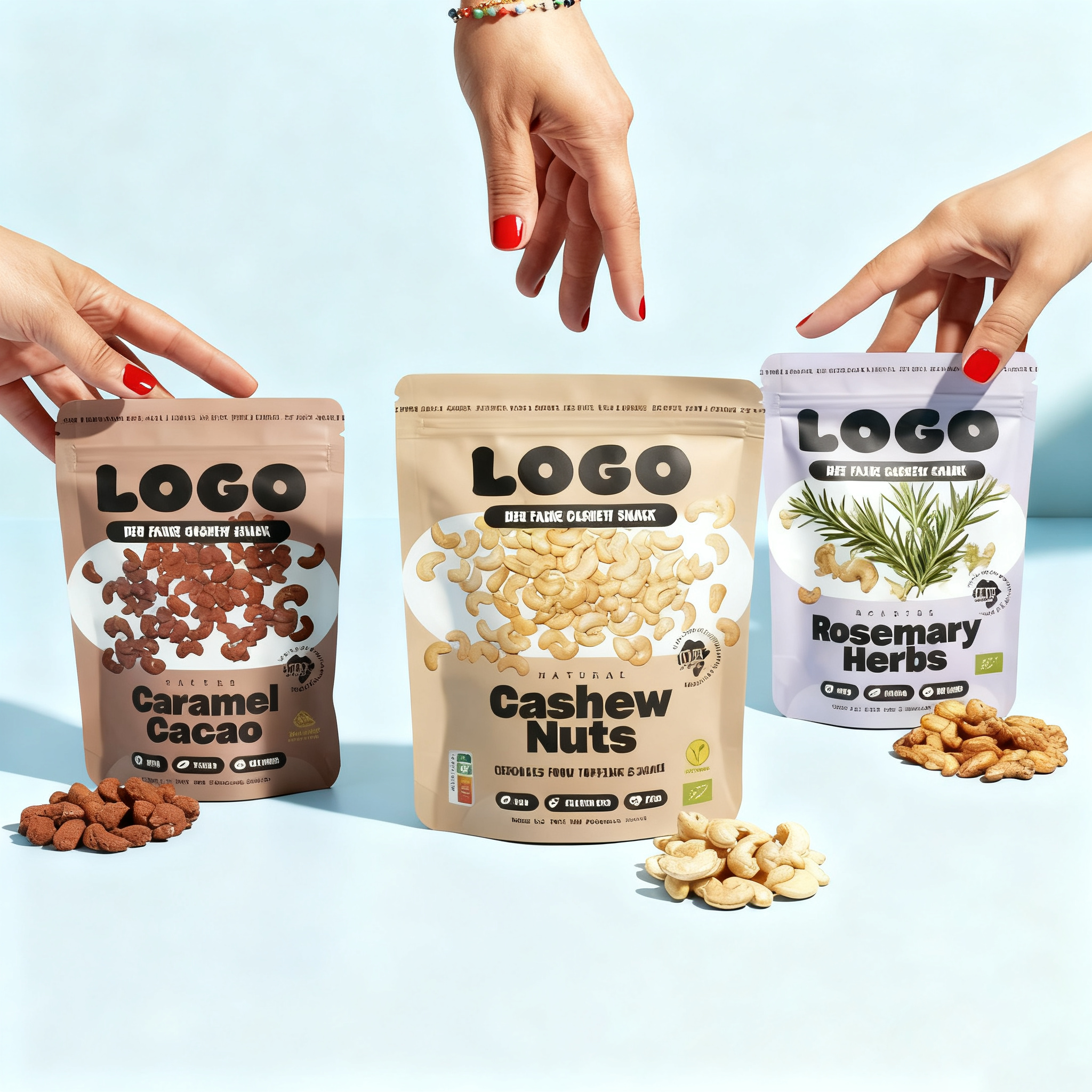 Customizable plastic pouches for packaging solutions