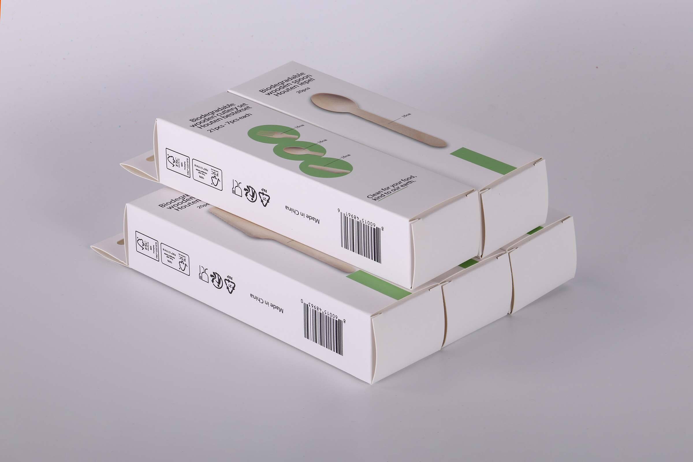 The Hygiene & Brand Shield: Custom FSC-Certified Paper Packaging for Disposable Cutlery