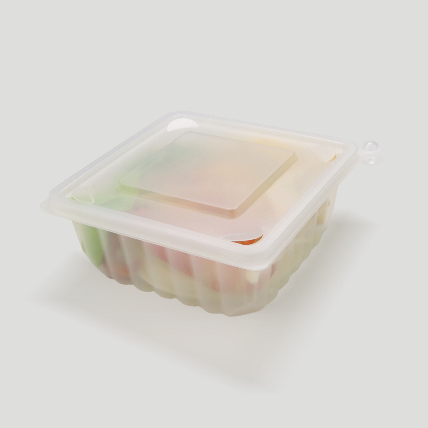 カスタマイズ可能なリサイクルPP製ホワイトテイクアウト食品ボックス包装