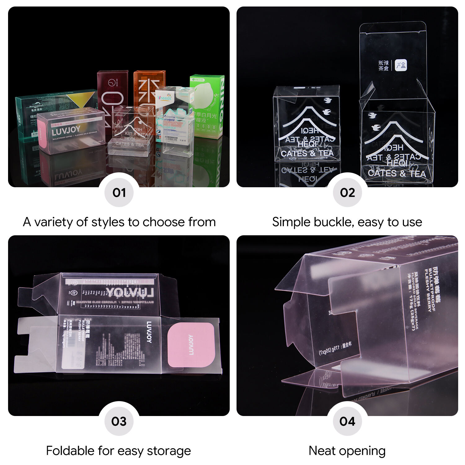 Clear PET Handmade Folding Box – Customizable Transparent Packaging