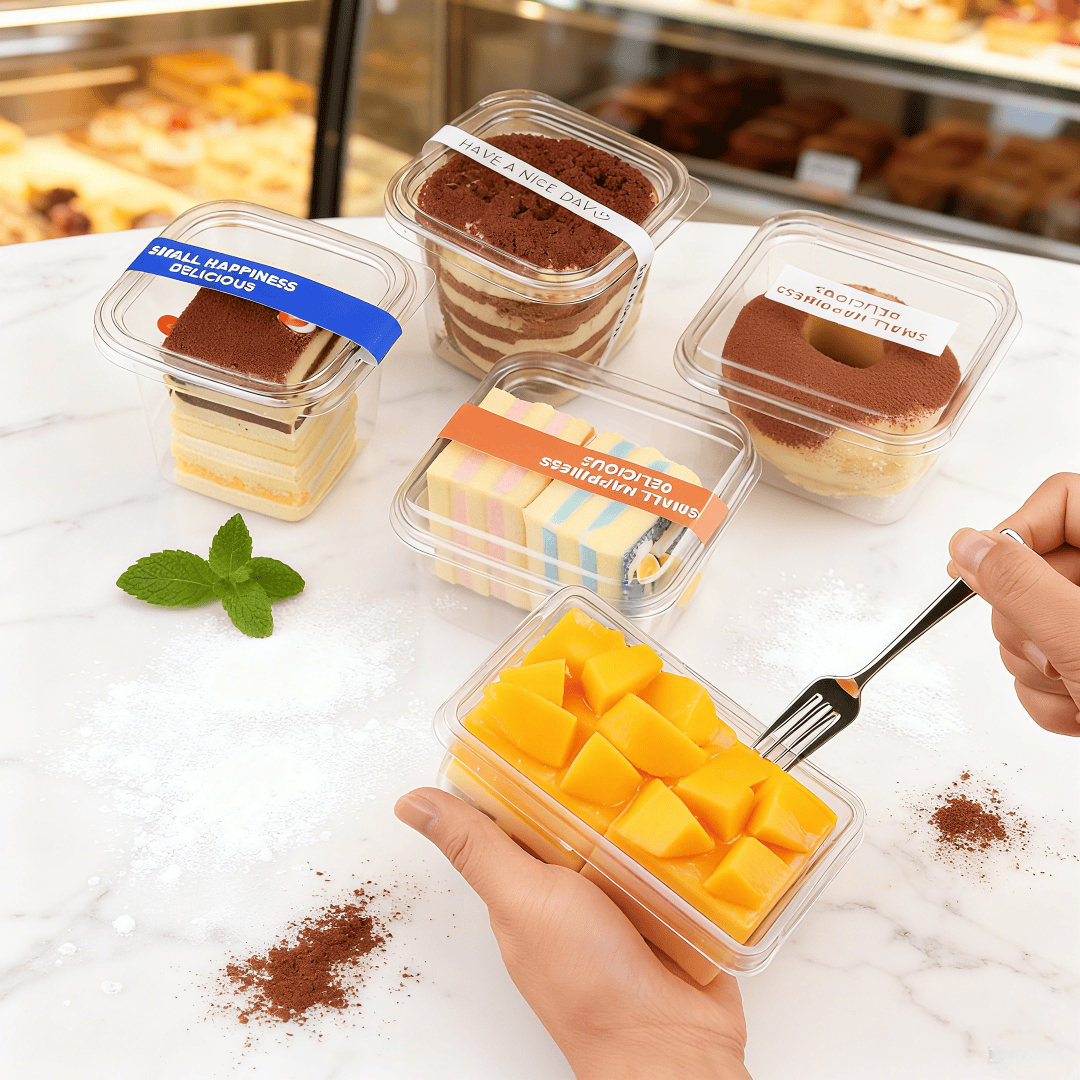 Wholesale Clear PET Tiramisu Containers Food Packaging