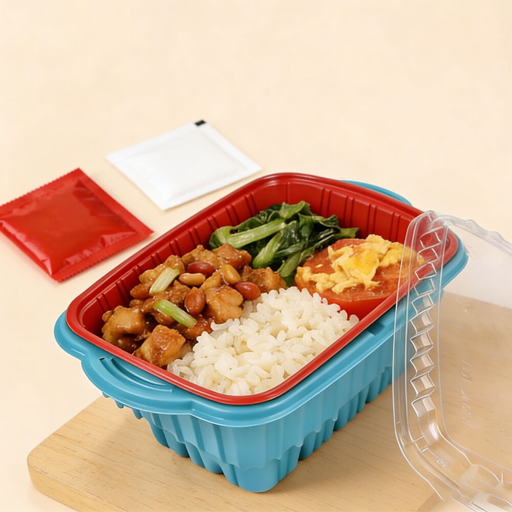 Recyklingowe jednorazowe pojemniki i pudełka obiadowe z żywnościowego PP z funkcją samonagrzania