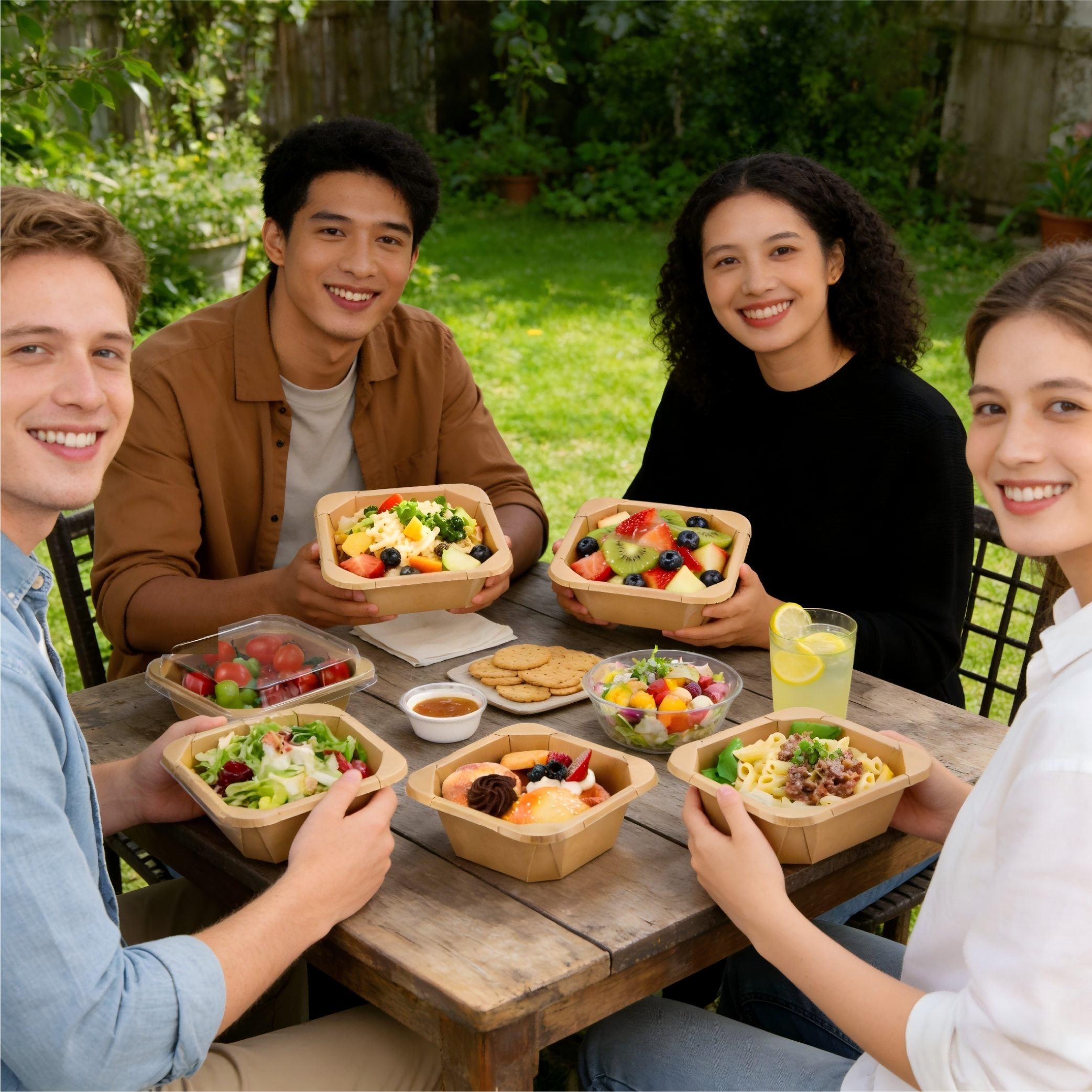 Универсальная и устойчивая упаковка для пищевых продуктов: восьмиугольная коробка из крафт-бумаги XM XIEFA — идеальное дополнение к вашей линейке пластиковой упаковки