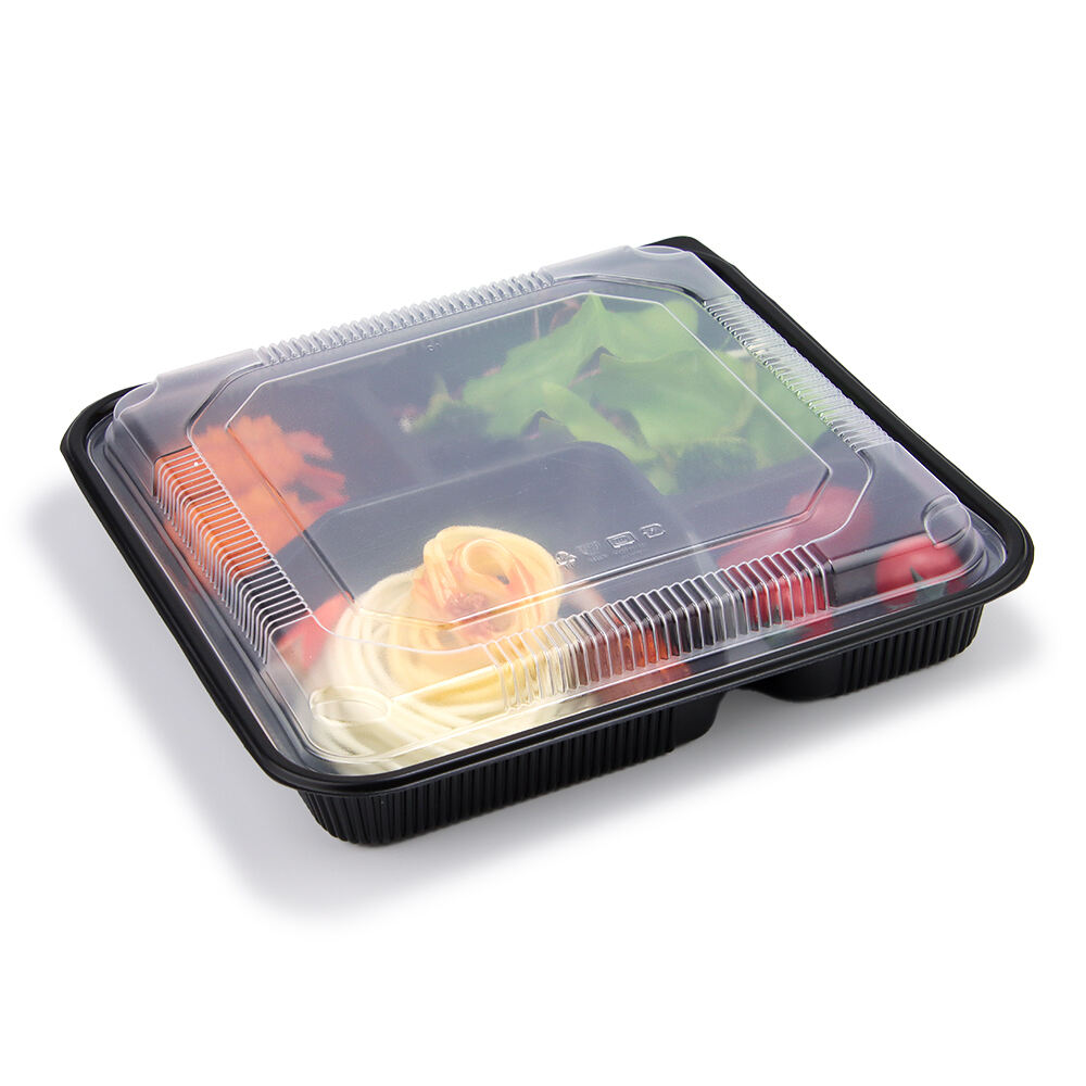Jednorazowy pojemnik PP na jedzenie na wynos z pokrywką PET | Przeciwprzeciekowe pudełko do mikrofalówki
