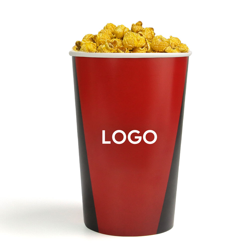 Usine en gros de seaux à pop-corn en papier biodégradable jetable