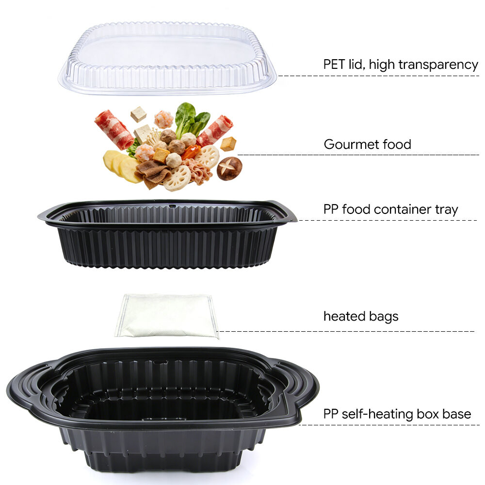 PP self-heating lunch box