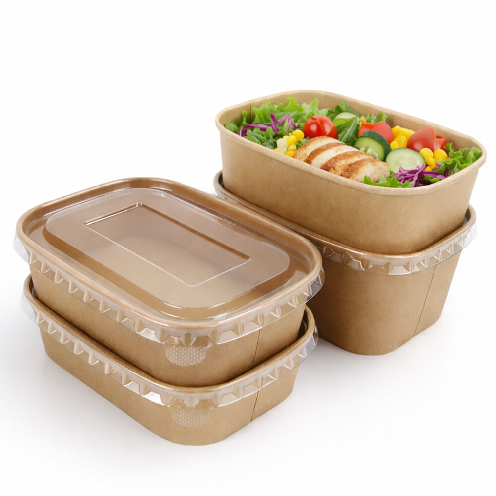 Премиальные одноразовые контейнеры для пищевых продуктов из крафт-бумаги | Экологичное решение для выносной еды