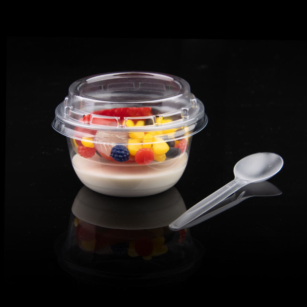 Фабричко велепродажно PET прозирно пластично јогурт пиће чаша од 7,5 унци