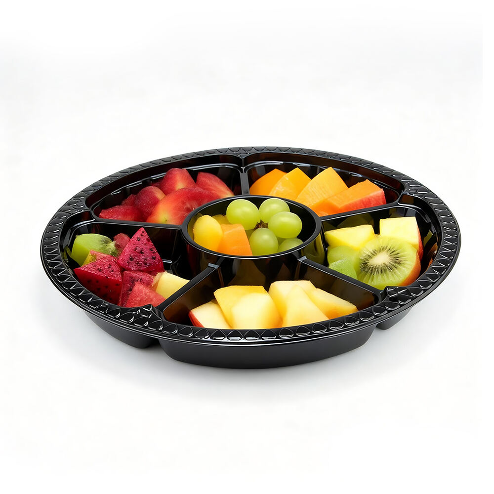 Фабрички прилагођена сервис једног корака: рециклажни једнократни PET палет са 6 одељака и поклопцима