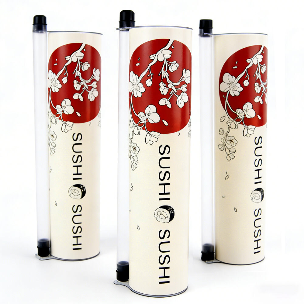 Упаковка для суши в виде тубы с выталкивающим механизмом — идеальное решение для заказа суши на вынос