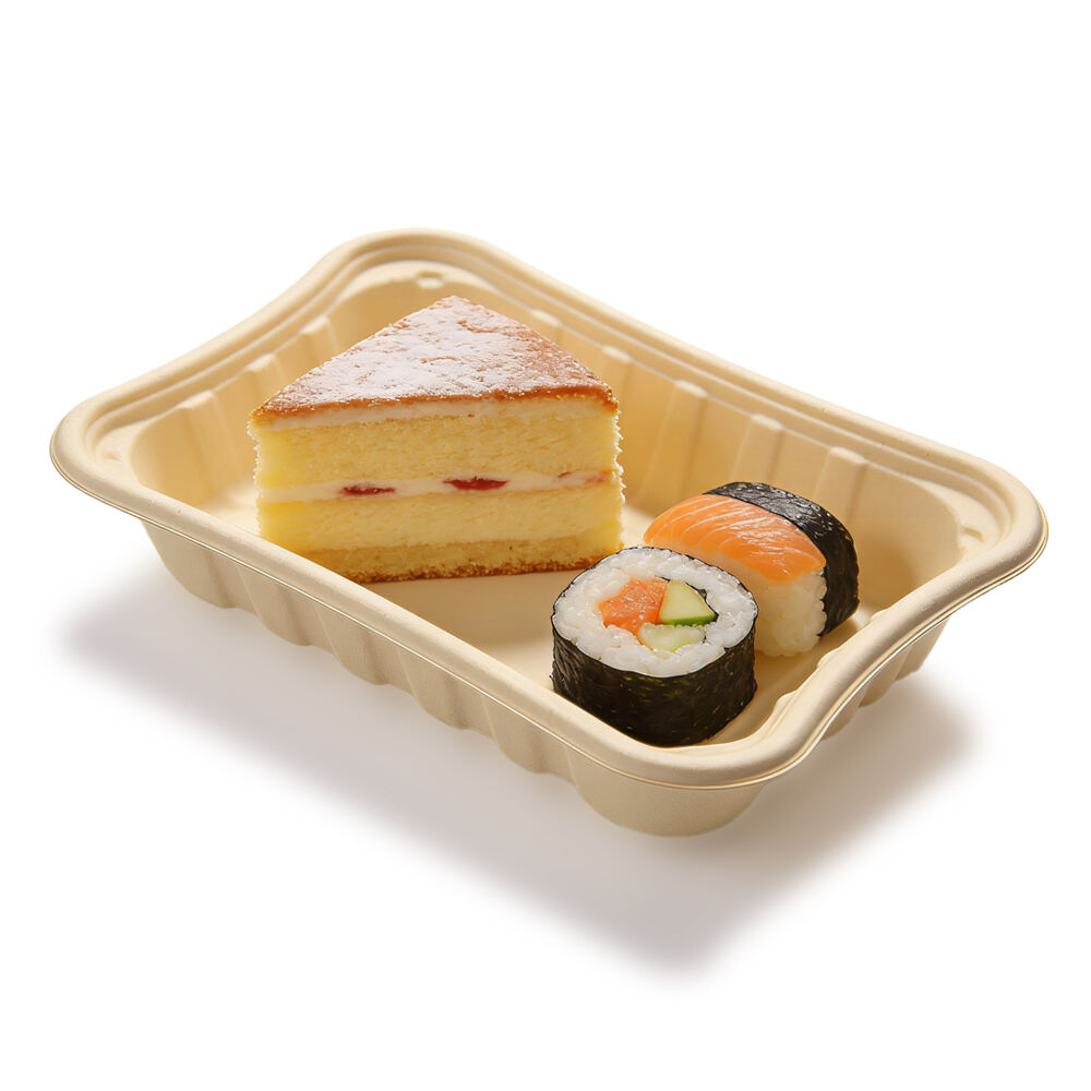 Супермаркеттер мен тамақ өнімдерін орау үшін тікелей зауыттан бамбук ұнтағынан жасалған тарелкалар