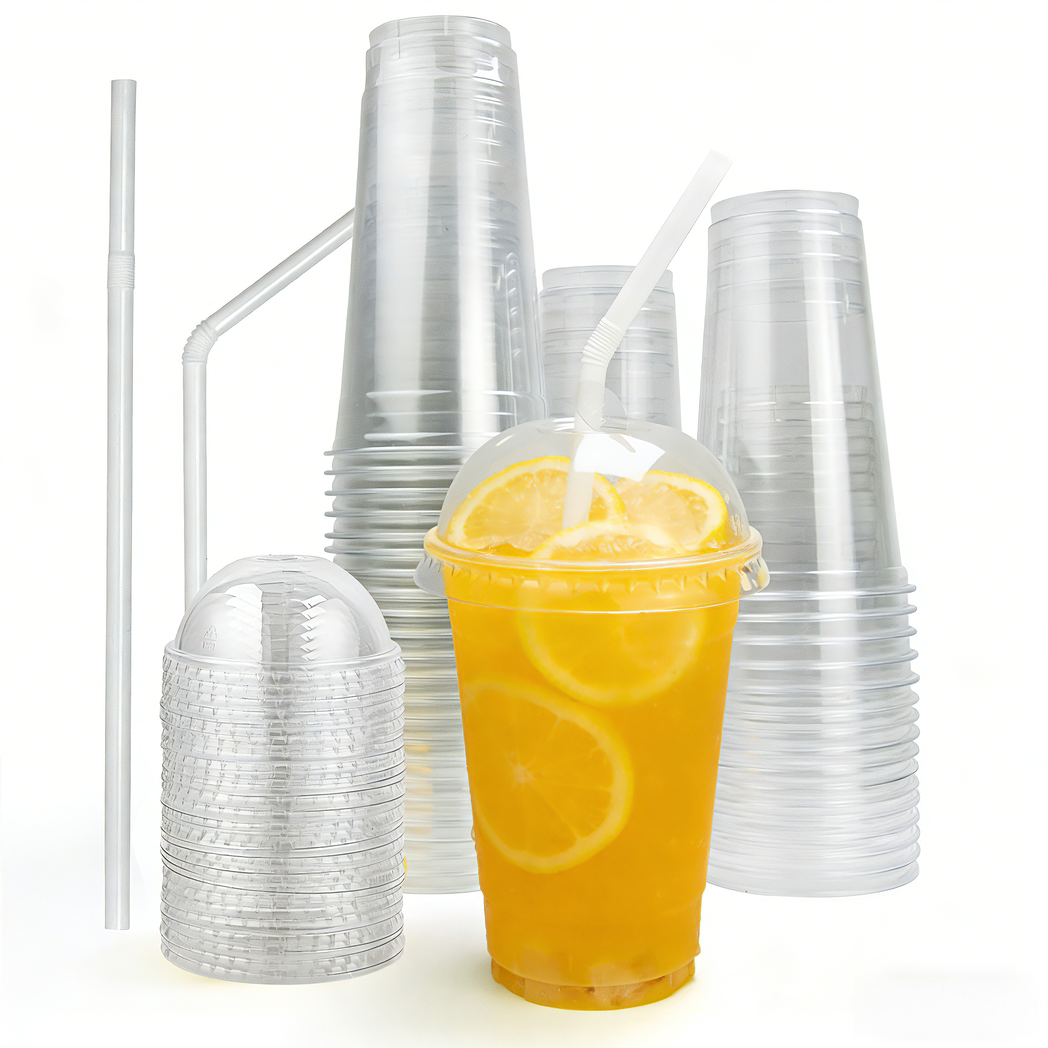 Оптовая продажа с завода: одноразовые пластиковые стаканы диаметром 90 мм, возможна кастомизация, материал — PET или PLA, подходят для молочного чая и напитков