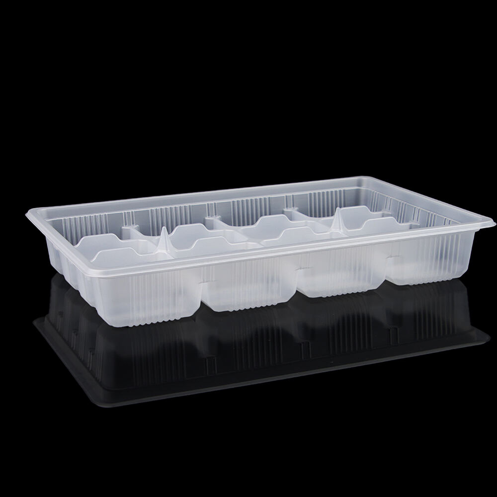 Jednorazowa taca PP na pierogi, opakowanie spożywcze