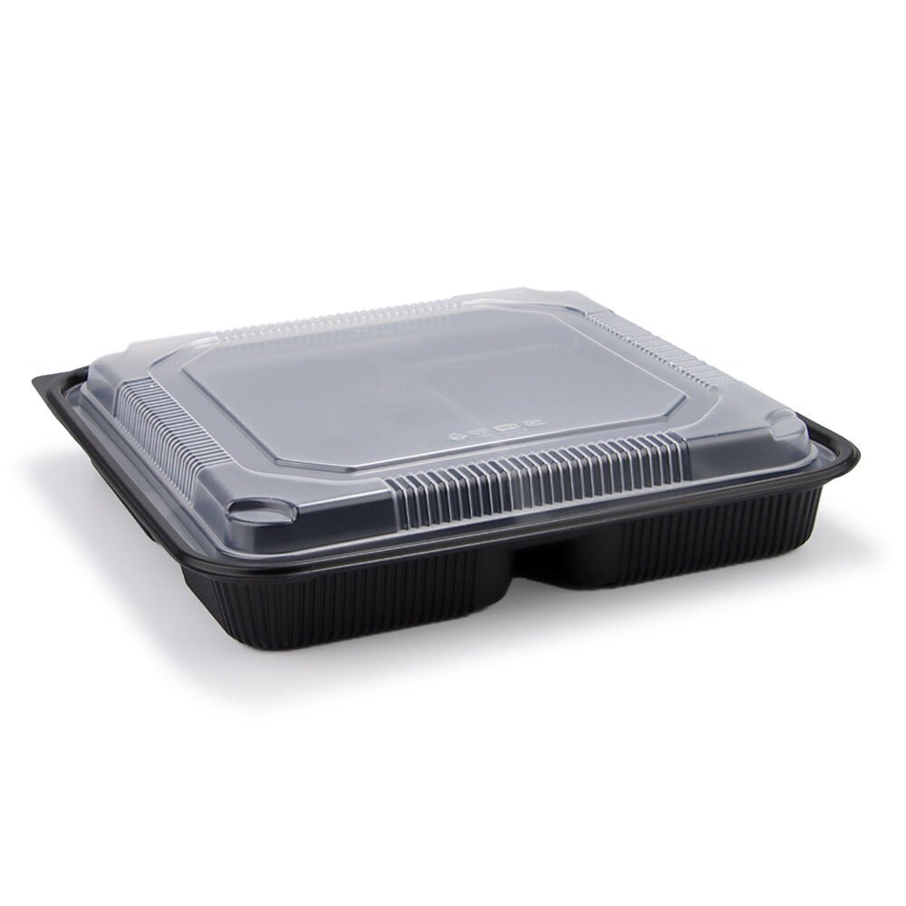 Jednorazowy pojemnik PP na jedzenie na wynos z pokrywką PET | Przeciwprzeciekowe pudełko do mikrofalówki