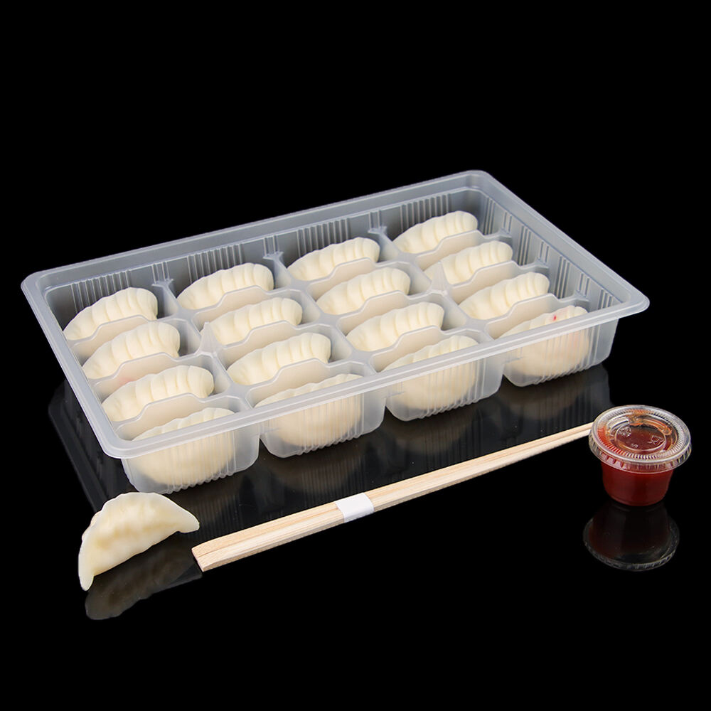 Jednorazowa taca PP na pierogi, opakowanie spożywcze