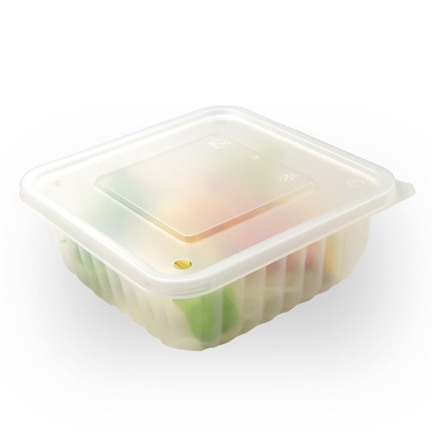 工場直販 ホワイトPPセミトランスペアラントヌードルボックス食品コンテナー