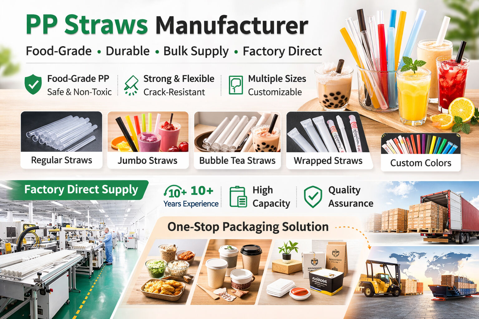 Производитель соломинок из полипропилена | Оптовый поставщик одноразовых соломинок из ПП – XM XIEFA