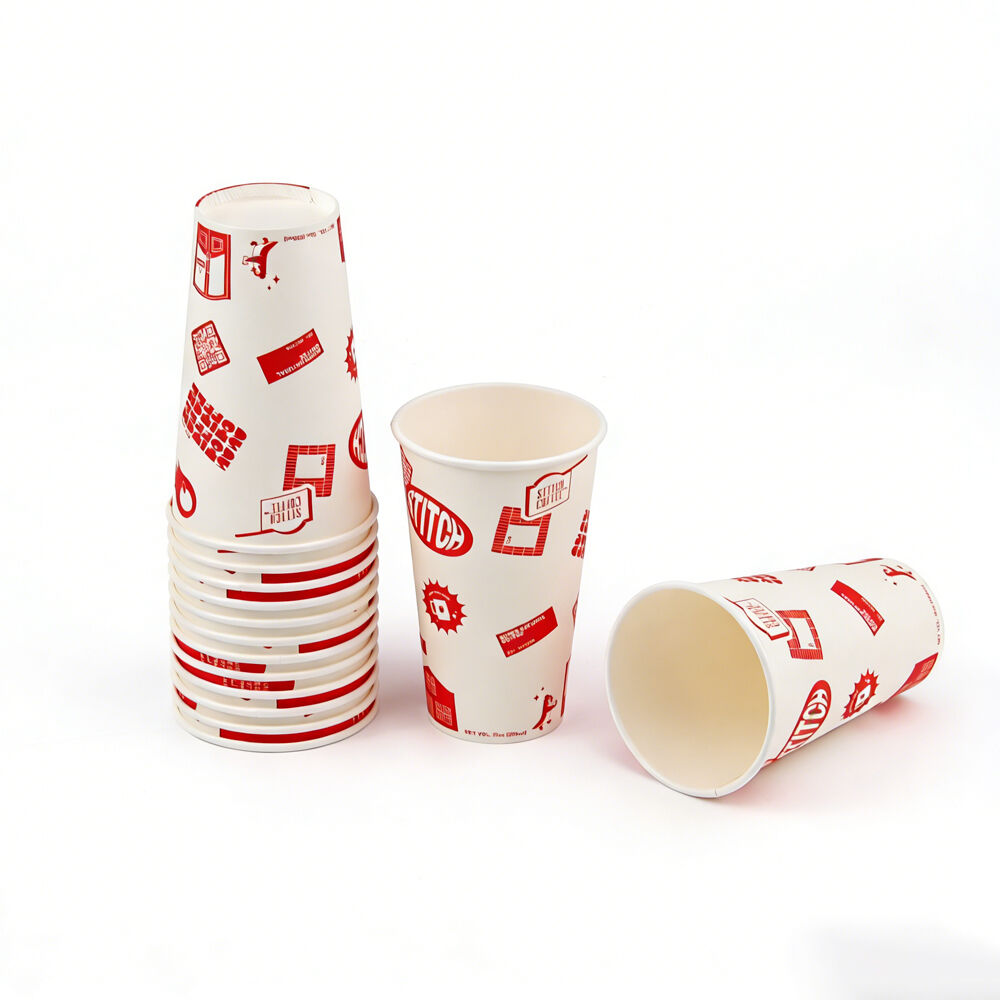 Kofe və isti içkilər üçün müxtəlif tərzdə birbaşa zavoddan yüksək həcmdə satılan, bioloji yolla parçalanabilən kağız stəkanlar