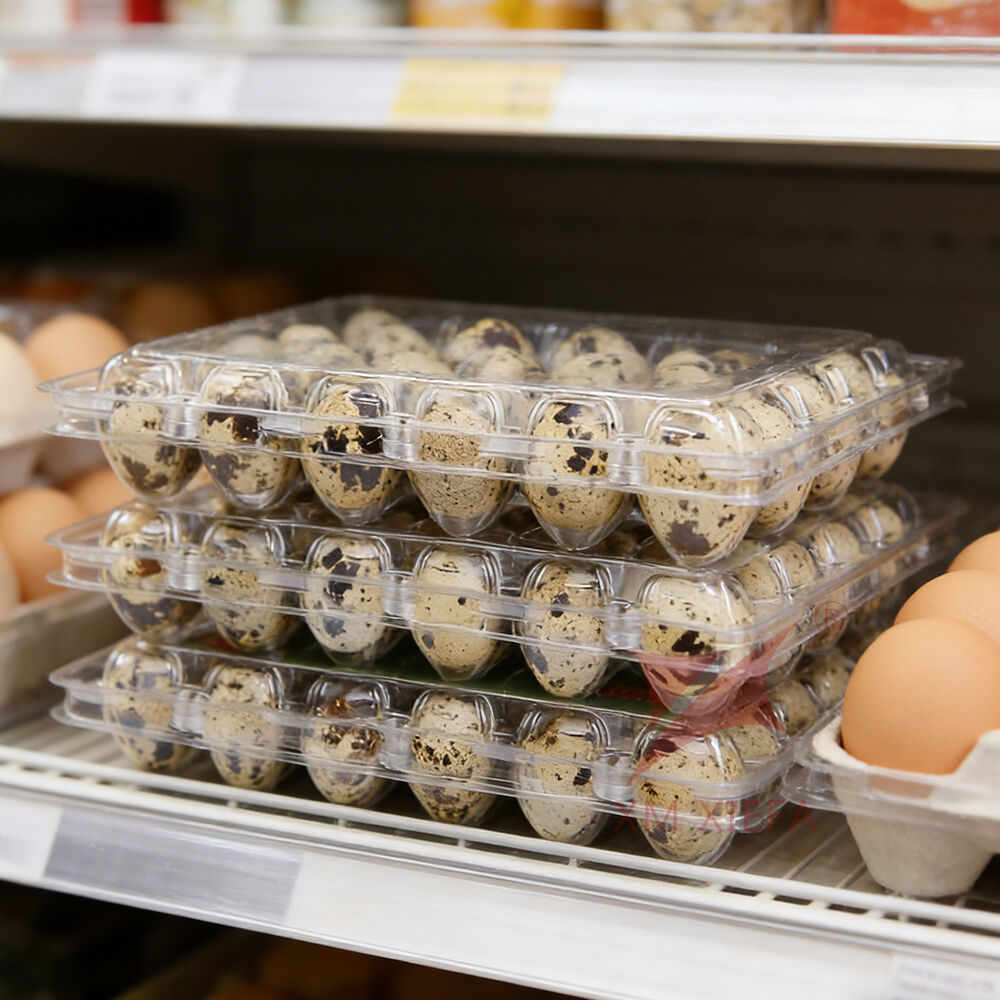 Lämpligt för supermarktsförsäljning av engångs-PET-kvickäggbrickor med genomskinliga skalförpackningar