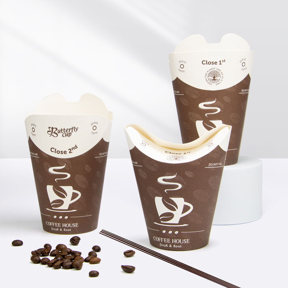 Grosera Dispensable Biodegradable Paper Butterfly Cup Kahig Cup