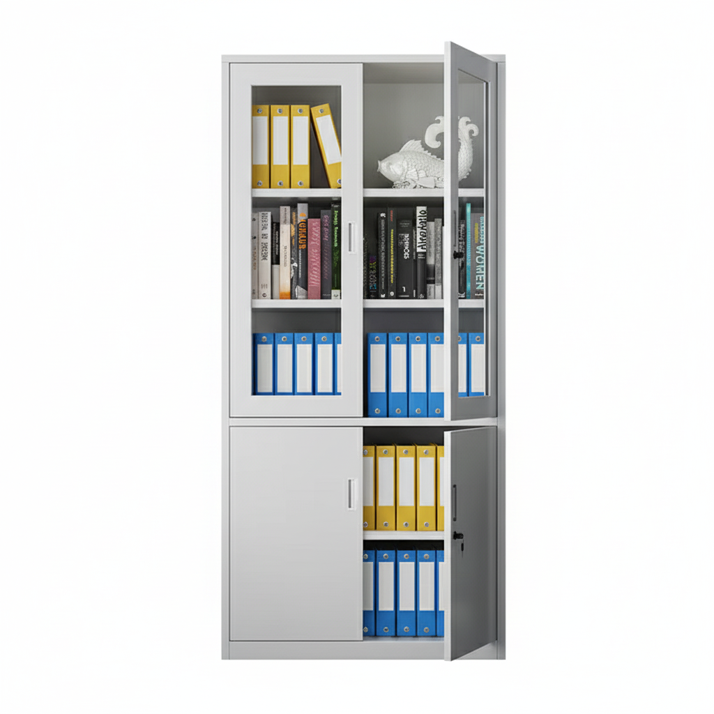 Heavy-Duty Steel Filing Cabinet – Large Capacity Office Storage Locker with Drawers, Lockable Metal Document Cupboard