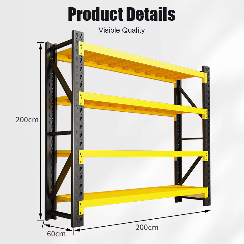 Medium Duty Adjustable Pallet Racks for Warehouse Shelving, Steel Stacking Shelves