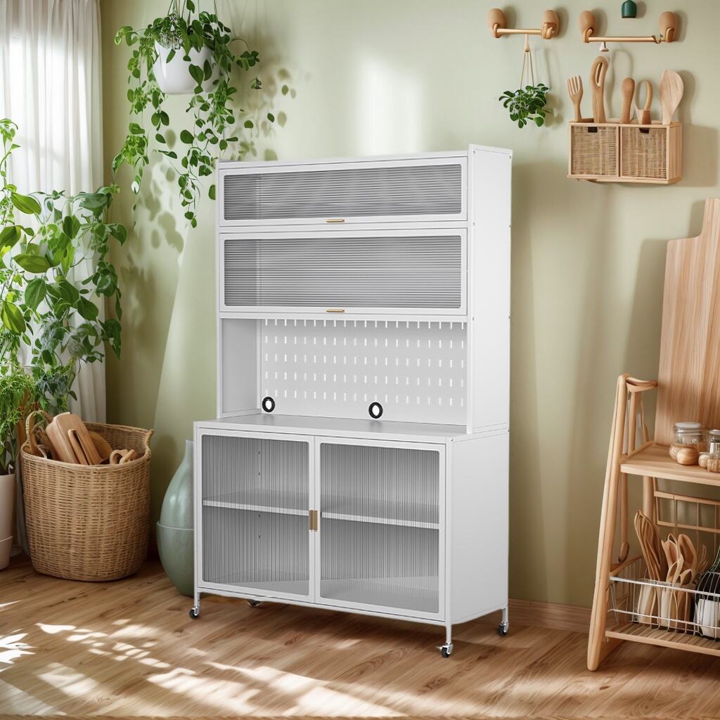 What materials ensure durability and style in living room cabinets?