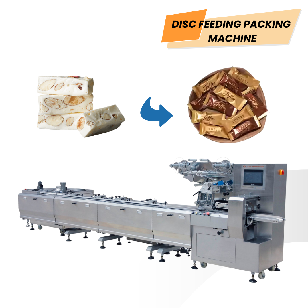 Automatic Packing Machine Food Packaging Machine Flow Wrapping Machine for Chocolate/Candy Bar/Biscuit/Wafer/Marshmallow/Rice Cake