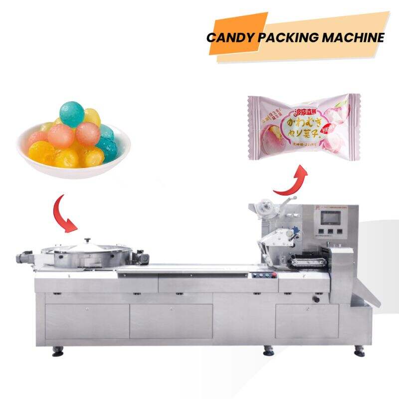 Automatische Gummibärchen-Verpackungsmaschine, Lebensmittelverpackungs-Fließverpackungsmaschine