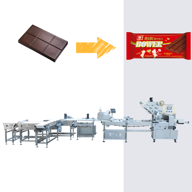 High Speed Chocolate Packing Machine Flow Packaging Machine with Paper Feeder