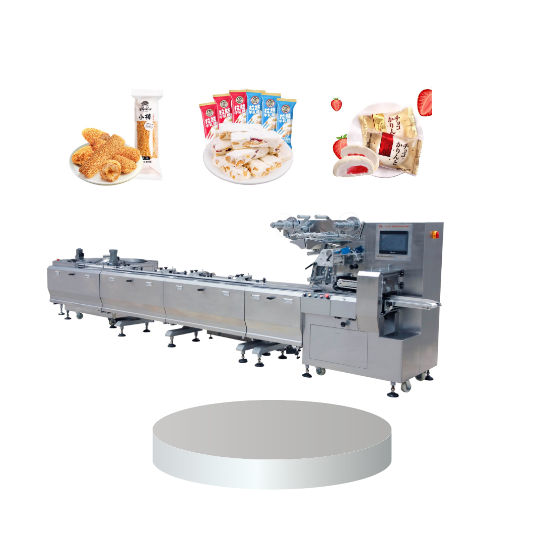 New Style Nougat Bar Packing Machine Disc Feeding Wrapping Machine Pillow Type Candy Wrapping Machine