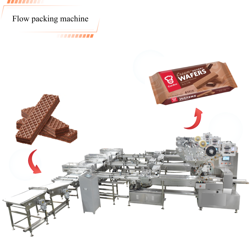 Family Pack Wafer Packing Machine Wafer Family Package Machine Horizontal Flow Packer