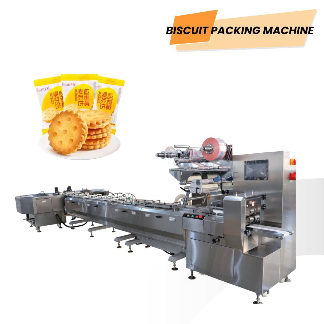 Automatic Biscuits Cookies Flow Packing Machine Food Packaging Wrapping Machine Duel Lane