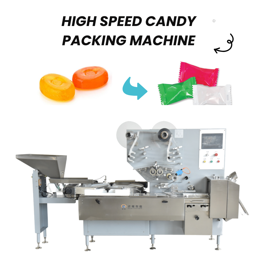 High Speed Automatic Hard Candy Pillow Packing Machine Jelly Flow Pack Machine Toffee Packaging Machine Wrapping Machine