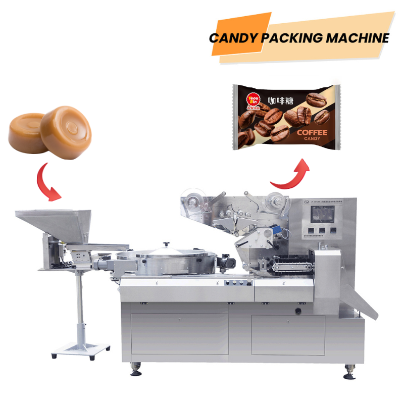 Automatic Toffee Candy High Speed Pillow Packing Flow Wrapping Machine