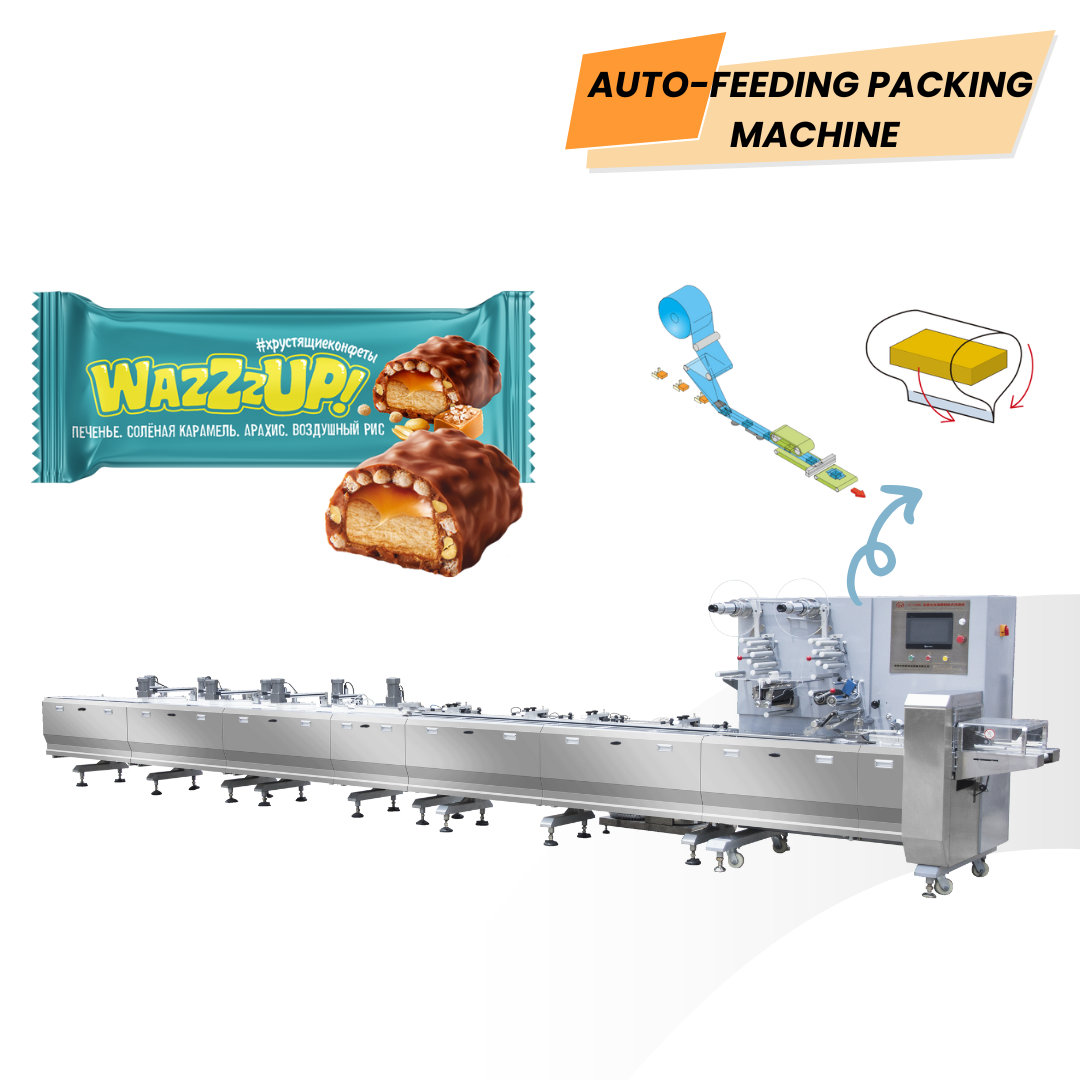 Machine haute vitesse d'emballage de chocolat et d'aliments – Machine d'emballage en coussin pour barres protéinées