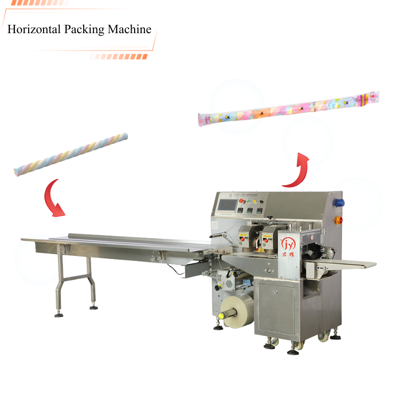 Kissenbeutel-Verpackungsmaschine für Marshmallows / Automatische Verpackungsmaschine für Zuckerwatte / Horizontale Kissenbeutel-Verpackungsmaschine für Marshmallows