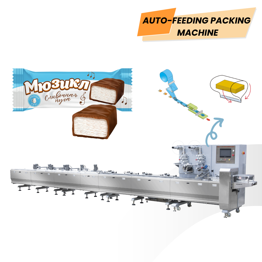 Automatic High Speed Coconut Bar Pillow Packing Machine Food Packaging Machine