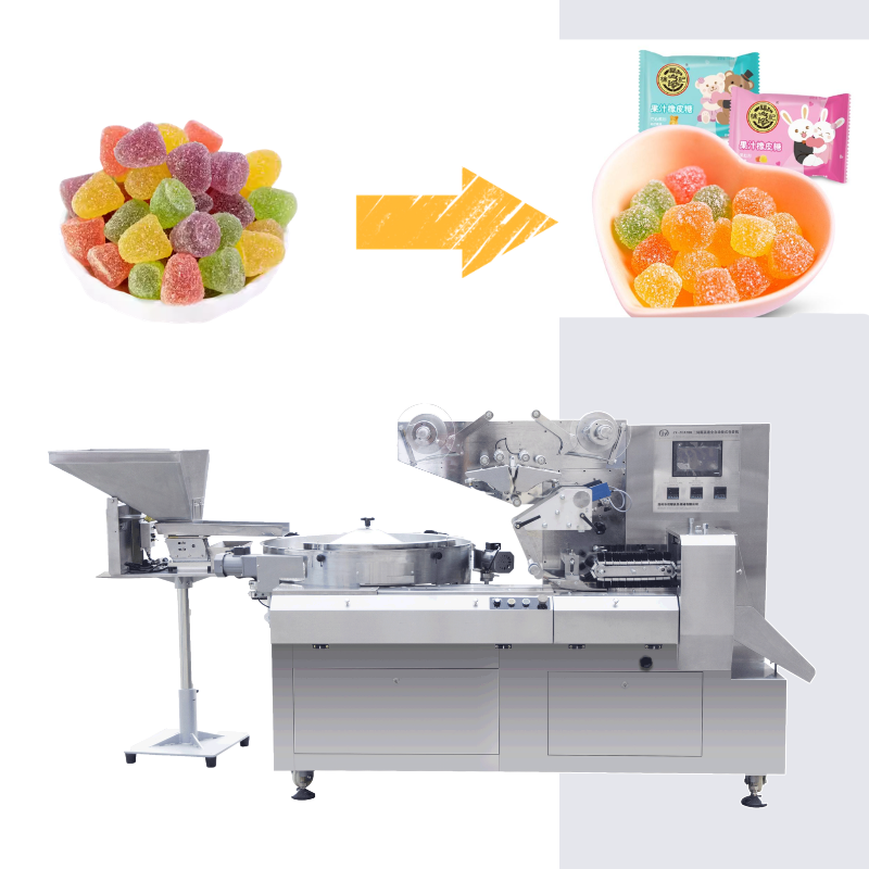 High Speed Candy Packing Machine Gummy Pillow Flow Packaging Machine