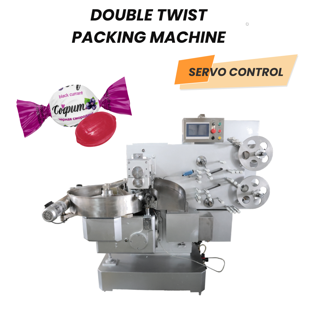 Servo Control Candy Chocolate Double Twist Packing Wrapping Machine in China
