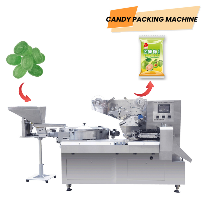 Macchina automatica per il confezionamento ad alta velocità di caramelle dure in formato cuscino (flow packing)