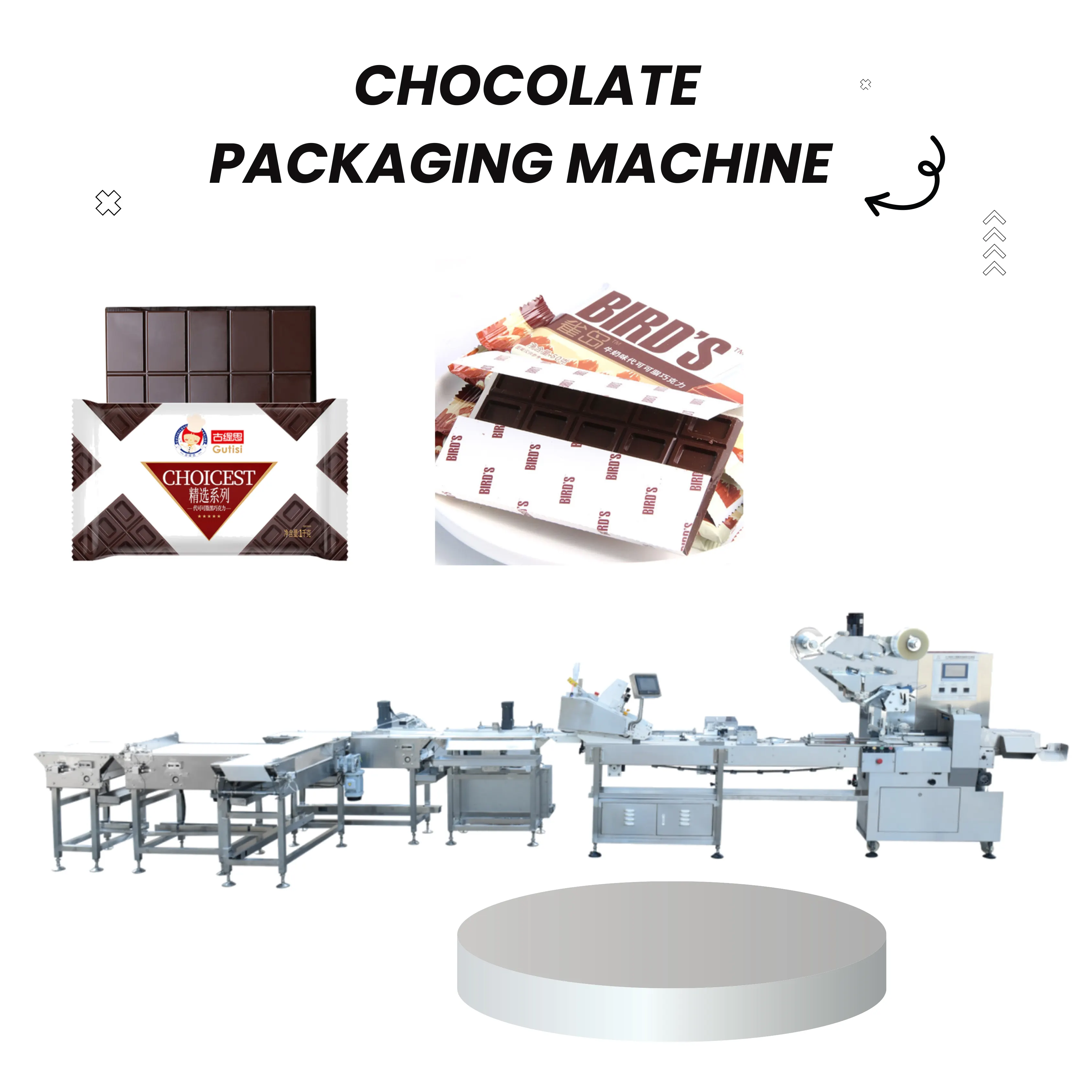 高速チョコレートバー包装機でチョコレート生産を自動化