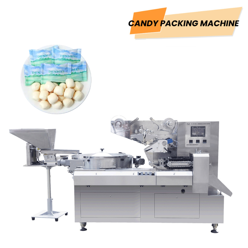 Macchina ad alta velocità per il confezionamento di caramelle sferiche in formato cuscino, macchina per il confezionamento di caramelle al latte, macchina orizzontale per il confezionamento a flusso