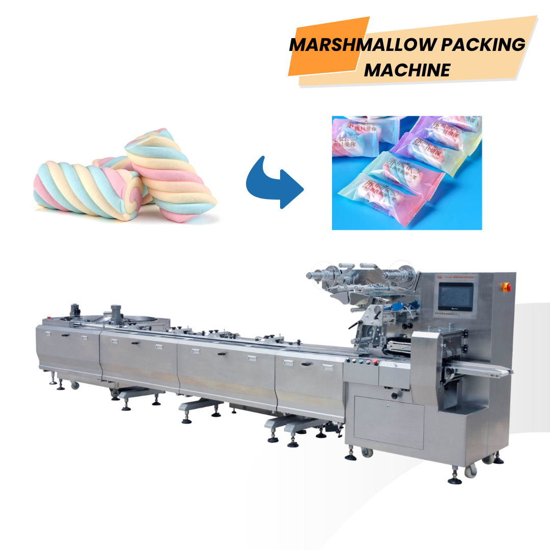 Verpackungsmaschine für Marshmallows im Kissensack – Verpackungsmaschine für Zuckerwatte