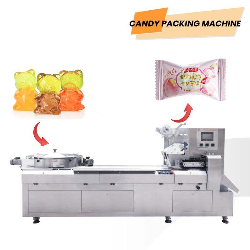 High Speed Flow Wrapping Gummy Bear Pillow Packing Packaging Machine