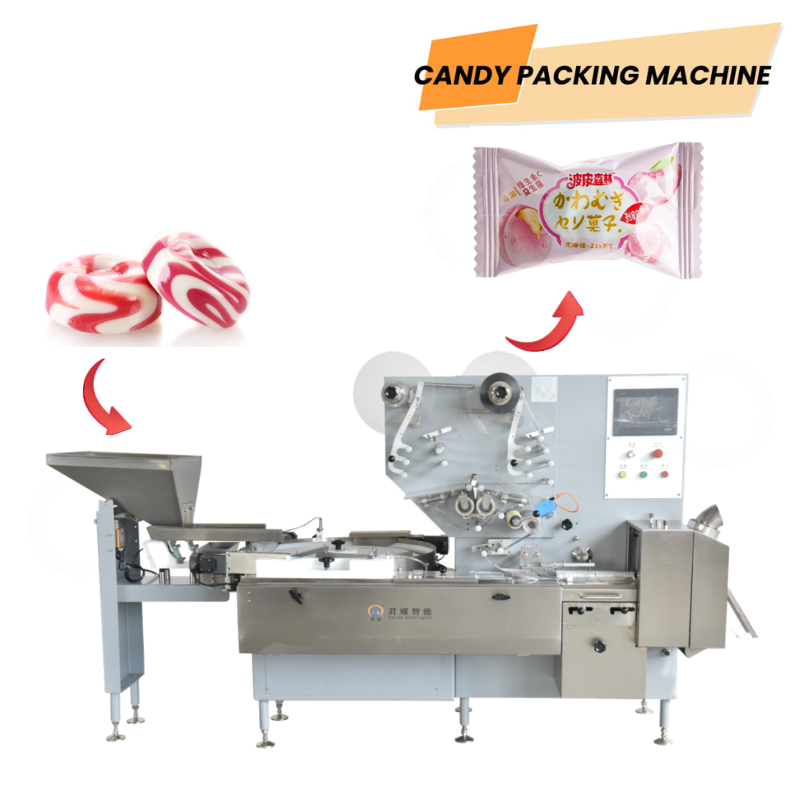 Macchina automatica ad alta velocità per il confezionamento di caramelle e dolci / Macchina automatica per l'imballaggio a flusso di confetteria e dolciumi