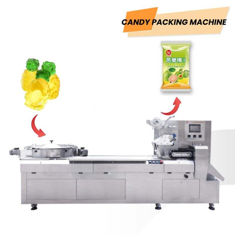 Automatische Gummibärchen-Verpackungsmaschine, Lebensmittelverpackungs-Fließverpackungsmaschine