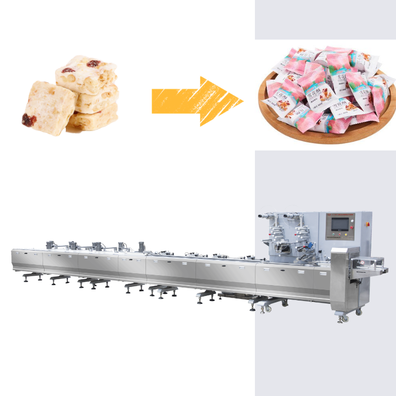 9 Servo Control Chocolate Horizontal Flow Packaging Machine Rice Cake Pillow Packaging Machine