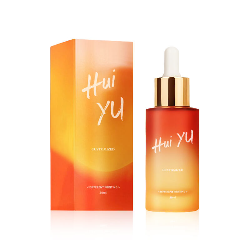 Flaconi con contagocce in vetro da 30 ml personalizzati, colorati, a spalla piatta, con tappo a vite di sicurezza per bambini, confezione per sieri per la cura della pelle opaca