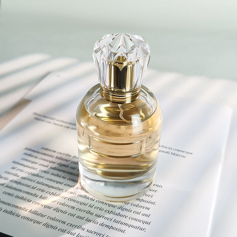 Maßgeschneidert Hochwertig Großhandel Modischer Zylinder Luxus 100ml Runder Glasparfümflakon Mit Acrylkappe